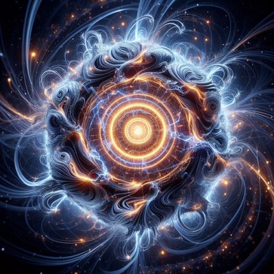 Abstract circular energy field