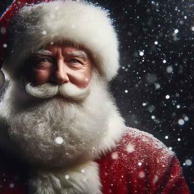 Santa claus portrait in snow