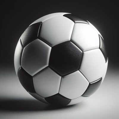 Soccer ball on grey background
