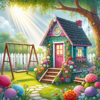 Sunny day at the little cottage