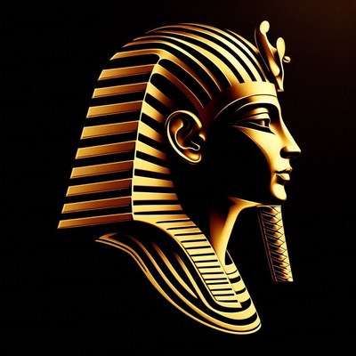 Golden pharaoh bust