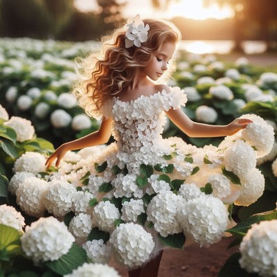 Girl in flower dress