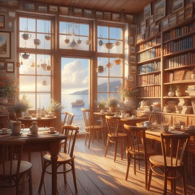 Coastal cafe interior