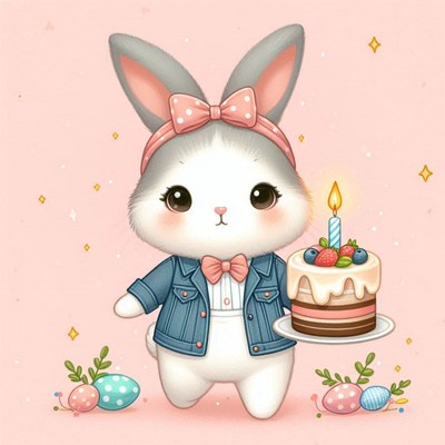 Bunny birthday cake