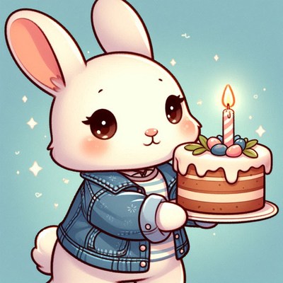 Bunny birthday cake