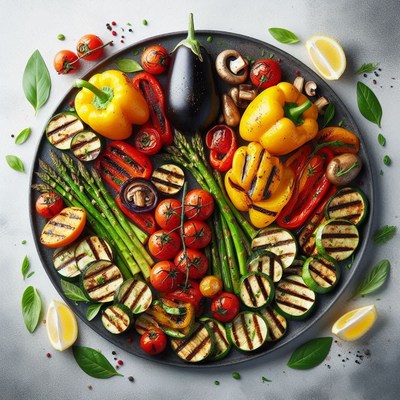 Grilled vegetables platter