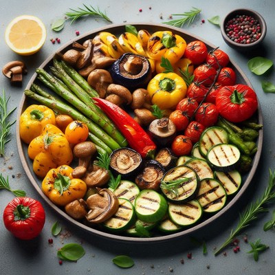 Grilled vegetables platter