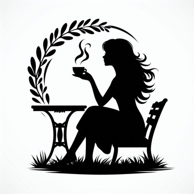 Woman enjoying coffee outdoors