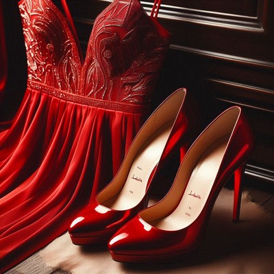 Red dress and heels
