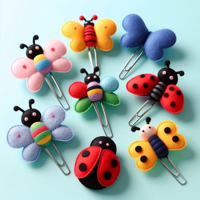 Felt insect paperclips