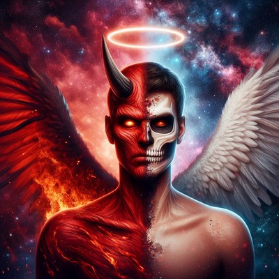 Angel and demon man