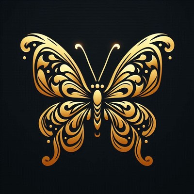 Golden butterfly design