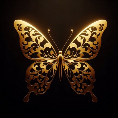 Golden butterfly design