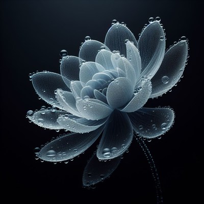 Water droplets on a white flower