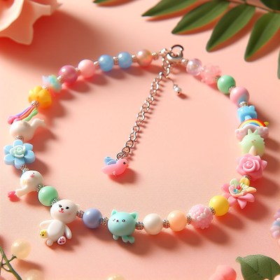 Colorful charm necklace