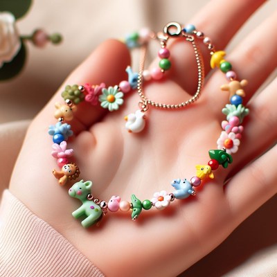 Colorful animal charm bracelet