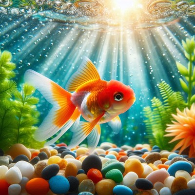 Goldfish swimming in aquarium
