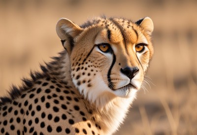 Cheetah portrait in the savanna