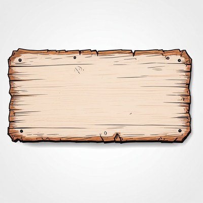 Rustic wooden sign blank