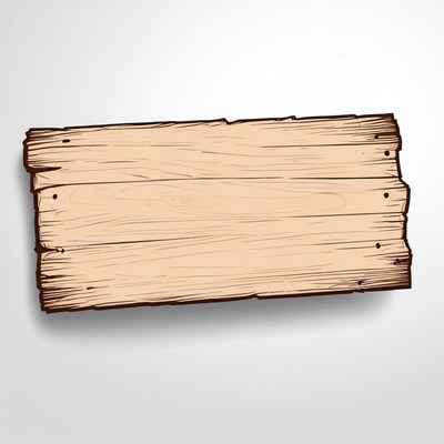 Blank wooden sign