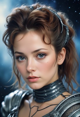 Woman in silver armor