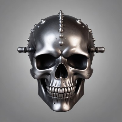 Spiked metal skull