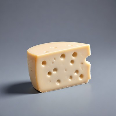A wedge of swiss cheese