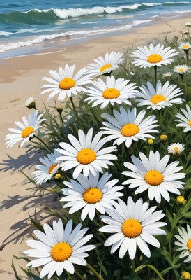 Daisies on the beach