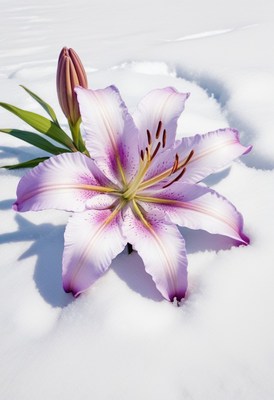 Lily in snow