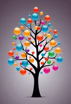 Colorful tree illustration