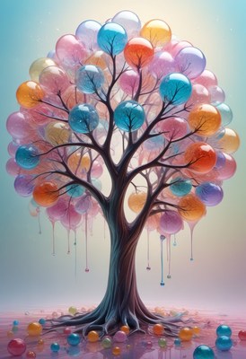 Colorful bubble tree