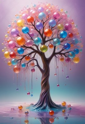 Colorful bubble tree