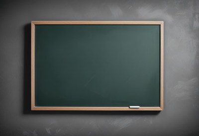 Empty chalkboard on wall