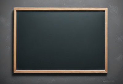 Empty blackboard on wall
