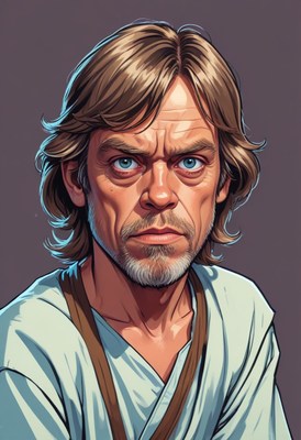 Luke skywalker portrait illustration