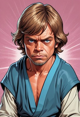 Luke skywalker portrait illustration