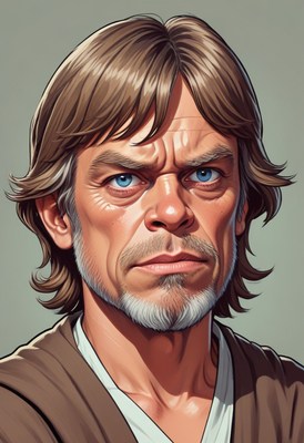 Luke skywalker portrait illustration