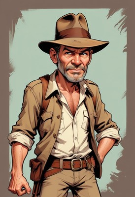 Adventurer in fedora, ready for exploration