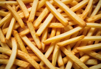 Close-up of golden french fries
