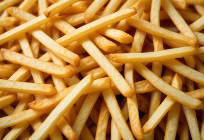 Pile of golden french fries
