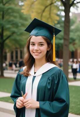 Graduate student posing for photo