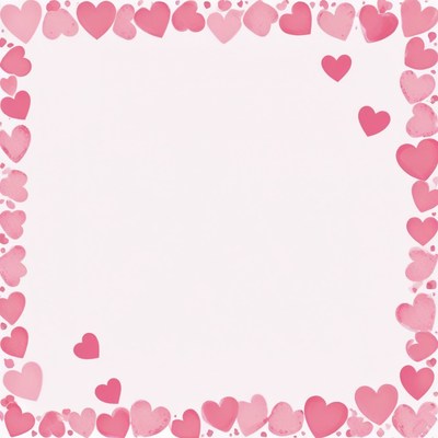 Pink heart frame
