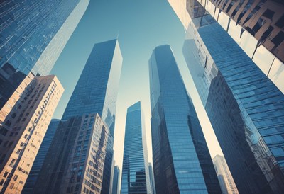 Tall buildings in city skyline