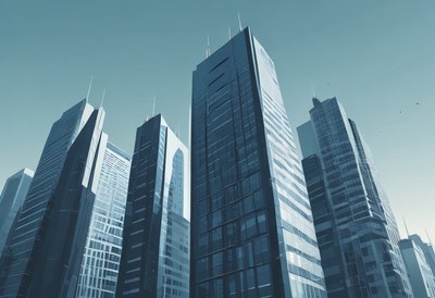 Cityscape with tall buildings