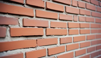 Red brick wall close-up