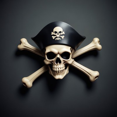 Pirate skull and crossbones