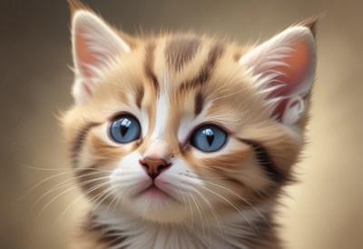 Kitten with blue eyes
