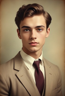 Man in suit, vintage portrait