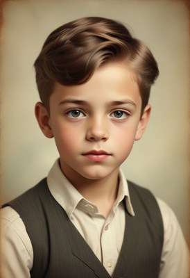 Portrait of a boy in a vest