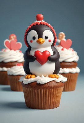 Penguin cupcake